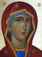Icono de Nuestra Señora al monasterio de Filérimos en Rodas. Haga clic para ampliar la imagen.