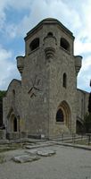 Kirchturm des Klosters von Filérimos in Rhodos. Klicken, um das Bild zu vergrößern.