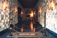 Corridor du palais des Grands Maîtres à Rhodes. Cliquer pour agrandir l'image.