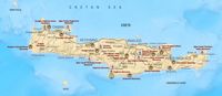 Connaissance de l’île de Crète. Carte des sites religieux. Cliquer pour agrandir l'image.