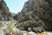 La ville d’Agia Fotini en Crète. Les gorges de la rivière Kourtaliotis à Frati près de Spili. Cliquer pour agrandir l'image.