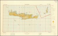 L'île de Crète à l'époque moderne. Carte militaire allemande (auteur Wehrmacht, 1944). Cliquer pour agrandir l'image.