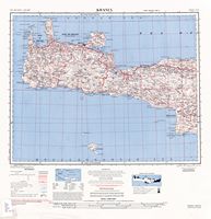 La région de la Crète en Grèce. Carte de l'ouest de la Crète (US Army, 1948). Cliquer pour agrandir l'image.