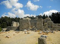 As ruínas dos banhos romanos do Asclépiéion de Kos (autor Elisa Triolo). Clicar para ampliar a imagem.