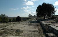 Dorischen Stoa archäologische Stätte Camiros Rhodos. Klicken, um das Bild zu vergrößern.
