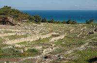 Die archäologische Stätte Camiros Rhodos. Klicken, um das Bild zu vergrößern.