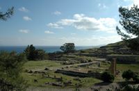 Die archäologische Stätte Camiros Rhodos. Klicken, um das Bild zu vergrößern.