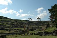 Amphithéâtre du site de Camiros à Rhodes. Cliquer pour agrandir l'image.
