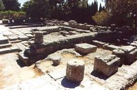 Foundations of the temple of Athena site of Ialyssos Rhodes. Click to enlarge the image.