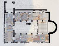 Le site archéologique d'Eleutherne en Crète. Plan de la basilique de Katsivelos (auteur  MaE). Cliquer pour agrandir l'image.