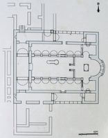 Le site archéologique d'Eleutherne en Crète. Plan de la basilique Sainte-Irène (auteur  MaE). Cliquer pour agrandir l'image.