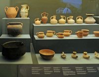 Le site archéologique d'Eleutherne en Crète. Artefacts d'époque byzantine. Cliquer pour agrandir l'image.
