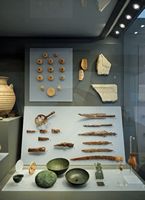 Le site archéologique d'Eleutherne en Crète. Armes en fer de l'âge du fer. Cliquer pour agrandir l'image.