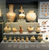 Le site archéologique d'Eleutherne en Crète. Poteries des époques géométrique et archaîque. Cliquer pour agrandir l'image.