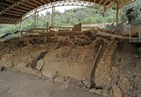 Le site archéologique d'Eleutherne en Crète. La nécropole d'Orthi Petra. Cliquer pour agrandir l'image.