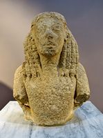 Le site archéologique d'Eleutherne en Crète. La Koré d'Eleftherna au Musée archéologique d'Héraklion (auteur Olaf Tausch). Cliquer pour agrandir l'image.