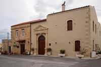Le village d’Adélé en Crète. La demeure des Sanguinazzo à Amnatos (auteur C. Messier). Cliquer pour agrandir l'image.