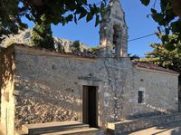 Le village d’Agia Galini en Crète. L'église Notre-Dame à Kissos (auteur Syllogos de Kissos). Cliquer pour agrandir l'image.