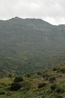 Le village d’Agia Galini en Crète. La piste de la cataractede Gre Daphni à Krya Vryssi vue depuis Saktouria. Cliquer pour agrandir l'image.