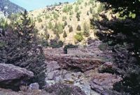 Le village d’Agia Roumeli en Crète. Les gorges. Cliquer pour agrandir l'image.
