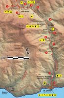 Le village d’Agia Roumeli en Crète. Carte du sentier européen E4 - Section 18 d'Omalos à Agia Roumeli. Cliquer pour agrandir l'image.