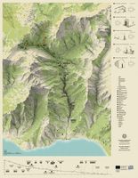 Le village d’Agia Roumeli en Crète. Carte des gorges de Samaria. Cliquer pour agrandir l'image.