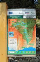 Les gorges de Samaria en Crète. Carte de randonnée des gorges de Samaria. Cliquer pour agrandir l'image.
