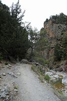 Les gorges de Samaria en Crète. Les gorges de Samaria au sud des Portes de Fer. Cliquer pour agrandir l'image.