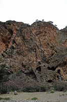 Les gorges de Samaria en Crète. Les gorges de Samaria au sud des Portes de Fer. Cliquer pour agrandir l'image.