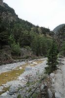 Les gorges de Samaria en Crète. Les gorges entre les Portes de Fer et Agia Roumeli. Cliquer pour agrandir l'image.