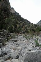 Les gorges de Samaria en Crète. Les gorges entre les Portes de Fer et Agia Roumeli. Cliquer pour agrandir l'image.