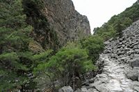 Les gorges de Samaria en Crète. Pierrier près de Kefalovryssia. Cliquer pour agrandir l'image.