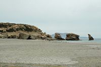 Le village d’Agios Pavlos en Crète. La plage de Triopetra. Cliquer pour agrandir l'image.