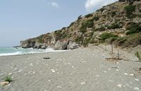 Le village d’Agios Pavlos en Crète. La plage Ammoudi de Drimiskos. Cliquer pour agrandir l'image.