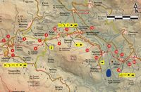Le village d’Amari en Crète. Carte du sentier européen E4 - Sections 37 et 38 - Gerakari - Amari - Fourfouras. Cliquer pour agrandir l'image.