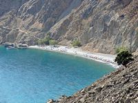 Le village d’Anopoli en Crète. La plage de Glyka Nera (auteur Olaf Tausch). Cliquer pour agrandir l'image.