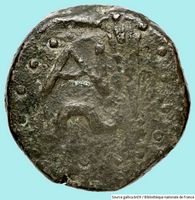 Le village d’Anopoli en Crète. Pièce de monnaie en bronze de l'époque hellénistique de la cité d'Anopolis avec ANO au revers (auteur Bibliothèque Nationale de France). Cliquer pour agrandir l'image.