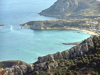 Plage de Stegna près d'Archangelos à Rhodes. Cliquer pour agrandir l'image.