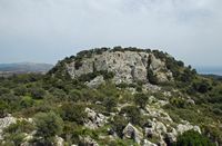 Berg dichtbij Asclépios in Rhodos. Klikken om het beeld te vergroten.