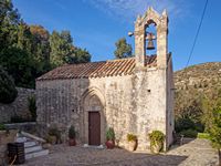 Le village d'Assimi en Crète. L'église Notre-Dame de Kapetaniana (auteur C. Messier). Cliquer pour agrandir l'image.