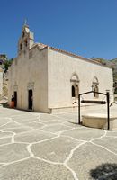 Le village d’Assomatos en Crète. Église du monastère de Preveli. Cliquer pour agrandir l'image.