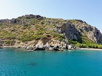 Le village d’Assomatos en Crète. Le chemin d'accès à la plage de Preveli (auteur Olaf Tausch). Cliquer pour agrandir l'image.