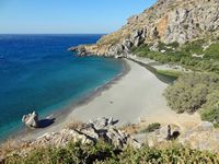 Le village d’Assomatos en Crète. La plage de Preveli (auteur Olaf Tausch). Cliquer pour agrandir l'image.