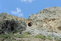 Le village d’Assomatos en Crète. Les gorges de la Kourtaliotis. Cliquer pour agrandir l'image.