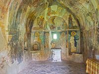 Le village d’Avdou en Crète. Fresque de l'église Saint-Constantin à Avdou (auteur C. Messier). Cliquer pour agrandir l'image.