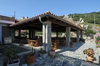 Le village d'Avdou en Crète. Le restaurant du col de Seli Ampelou. Cliquer pour agrandir l'image.