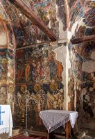 Le village d’Avdou en Crète. Fresque des Hiérarques de l'église Gouverniotissa à Potamies (auteur C. Messier). Cliquer pour agrandir l'image.