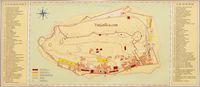 L’île de Spinalonga en Crète. Plan de la forteresse de Spinalonga. Cliquer pour agrandir l'image.
