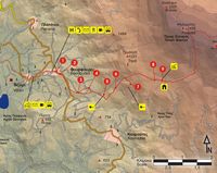 Le village de Fourfouras en Crète. Carte du sentier européen E4 - Section 39 de Fourfouras à Toumpotos Prinos. Cliquer pour agrandir l'image.