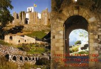 Le village de Garazo en Crète. Brochure du monastère de Chalepa. Cliquer pour agrandir l'image.